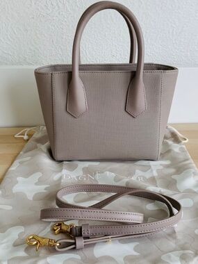 Dagne Dover Mini Satchel in Taupe